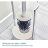 image:imageiDesign Fluted Plastic Bathroom Trash Can ClearSatinGray  Storage for Toilet PaperToilet Brush