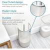 image:imageiDesign Fluted Plastic Bathroom Trash Can ClearSatinGray  Storage for Toilet PaperToilet Brush