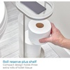 image:imageiDesign Fluted Plastic Bathroom Trash Can ClearSatinGray  Storage for Toilet PaperToilet Paper Storage