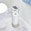 image:imageiDesign Fluted Plastic Bathroom Trash Can ClearSatinGray  Storage for Toilet PaperToilet Paper Storage
