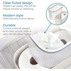image:imageiDesign Fluted Plastic Bathroom Trash Can ClearSatinGray  Storage for Toilet PaperTrash Can