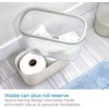 image:imageiDesign Fluted Plastic Bathroom Trash Can ClearSatinGray  Storage for Toilet PaperTrash Can