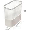 image:imageiDesign Fluted Plastic Bathroom Trash Can ClearSatinGray  Storage for Toilet PaperTrash Can