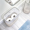 image:imageiDesign Fluted Plastic Bathroom Trash Can ClearSatinGray  Storage for Toilet PaperTrash Can