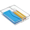 image:imageiDesign Linus BPAFree Plastic Drawer Organizer  6 x 9 x 225 ClearExpandable Organizer