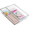 image:imageiDesign Linus BPAFree Plastic Drawer Organizer  6 x 9 x 225 ClearExpandable Organizer