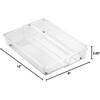 image:imageiDesign Linus BPAFree Plastic Drawer Organizer  6 x 9 x 225 ClearExpandable Organizer