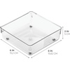 image:imageiDesign Linus Kitchen Drawer Organizer for Silverware Spatulas Gadgets  6 x 6 x 2 ClearPack of 1
