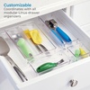 image:imageiDesign Linus Kitchen Drawer Organizer for Utensils Gadgets Tools  4 x 4 x 3 Clear  For Utensils For Gadgets For Tools4 x 4 x 3