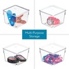 image:imageiDesign Linus Plastic Kitchen Drawer Organizer for Silverware Spatulas Cutlery Gadgets Office Supplies Cosmetics 4 x 4 x 3 Set of 2 Clear  Storage for Kitchen Storage for Bathroom Storage for Desk DrawersPack of 6