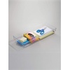 image:imageiDesign Linus Plastic Kitchen Drawer Organizer for Silverware Spatulas Cutlery Gadgets Office Supplies Cosmetics 6 x 15 x 2  ClearLarge