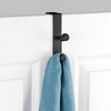 image:imageiDesign Over Door Double Hook Small White  OvertheDoor Hanger For Closet For Bathroom For DormBlack