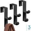 image:imageiDesign Over Door Double Hook Small White  OvertheDoor Hanger For Closet For Bathroom For DormBlack