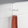 image:imageiDesign Over Door Double Hook Small White  OvertheDoor Hanger For Closet For Bathroom For DormClear