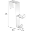 image:imageiDesign Over Door Double Hook Small White  OvertheDoor Hanger For Closet For Bathroom For DormClear
