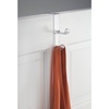 image:imageiDesign Over Door Double Hook Small White  OvertheDoor Hanger For Closet For Bathroom For DormClear