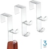 image:imageiDesign Over Door Double Hook Small White  OvertheDoor Hanger For Closet For Bathroom For DormClear