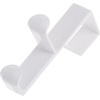 image:imageiDesign Over Door Double Hook Small White  OvertheDoor Hanger For Closet For Bathroom For DormWhite