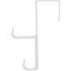 image:imageiDesign Over Door Double Hook Small White  OvertheDoor Hanger For Closet For Bathroom For DormWhite