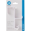 image:imageiDesign Over Door Double Hook Small White  OvertheDoor Hanger For Closet For Bathroom For DormWhite