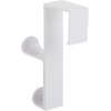 image:imageiDesign Over Door Double Hook Small White  OvertheDoor Hanger For Closet For Bathroom For DormWhite