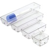 image:imageiDesign Plastic Drawer Organizer Bin for Kitchen Bathroom and Desk Drawers ClearPack of 1