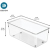 image:imageiDesign Plastic Drawer Organizer Clear  For Silverware For Spatulas For Cutlery For Gadgets MultiPurpose StoragePack of 2