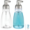 image:imageiDesign Refillable Foaming Soap Dispenser for Kitchen or Bathroom Vanity  ClearBronzeClearBrushed Nickel