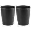 image:imageiDesign Round Bathroom Trash Can Set of 2 Bronze  For Kitchen Pantry Bathroom Office Made in USA Made in USABlack