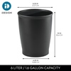 image:imageiDesign Round Bathroom Trash Can Set of 2 Bronze  For Kitchen Pantry Bathroom Office Made in USA Made in USABlack