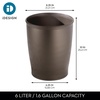image:imageiDesign Round Bathroom Trash Can Set of 2 Bronze  For Kitchen Pantry Bathroom Office Made in USA Made in USABronze