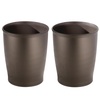 image:imageiDesign Round Bathroom Trash Can Set of 2 Bronze  For Kitchen Pantry Bathroom Office Made in USA Made in USABronze
