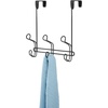 image:imageiDesign Ryland Steel OverTheDoor Triple Double Hook Storage Organizer Rack for Closets Bedrooms Bathrooms 1061 x 434 x 1039 SatinMatte Black