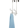 image:imageiDesign Ryland Steel OverTheDoor Triple Double Hook Storage Organizer Rack for Closets Bedrooms Bathrooms 1061 x 434 x 1039 SatinSatin
