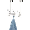 image:imageiDesign Ryland Steel OverTheDoor Triple Double Hook Storage Organizer Rack for Closets Bedrooms Bathrooms 1061 x 434 x 1039 SatinSatin