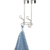 image:imageiDesign Ryland Steel OverTheDoor Triple Double Hook Storage Organizer Rack for Closets Bedrooms Bathrooms 1061 x 434 x 1039 SatinSatin