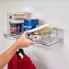 image:imageiDesign Short Inner Storage Bin with Lid Set of 2 The Wallspace Collection Clear Bin