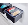 image:imageiDesign Short Inner Storage Bin with Lid Set of 2 The Wallspace Collection Clear BinShort Pack of 2
