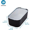 image:imageiDesign Short Inner Storage Bin with Lid Set of 2 The Wallspace Collection Clear BinShort Pack of 2