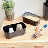 image:imageiDesign Short Inner Storage Bin with Lid Set of 2 The Wallspace Collection Clear BinShort Pack of 2
