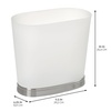 image:imageiDesign Slim Bathroom Trash Can FrostMatte Black  Small Plastic For Bedroom Office Desk or DormFrostBrushed Nickel