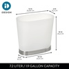 image:imageiDesign Slim Bathroom Trash Can FrostMatte Black  Small Plastic For Bedroom Office Desk or DormFrostBrushed Nickel