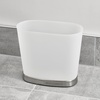 image:imageiDesign Slim Bathroom Trash Can FrostMatte Black  Small Plastic For Bedroom Office Desk or DormFrostBrushed Nickel