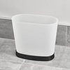 image:imageiDesign Slim Bathroom Trash Can FrostMatte Black  Small Plastic For Bedroom Office Desk or DormFrostMatte Black