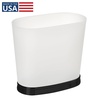 image:imageiDesign Slim Bathroom Trash Can FrostMatte Black  Small Plastic For Bedroom Office Desk or DormFrostMatte Black