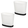 image:imageiDesign Slim Bathroom Trash Can FrostMatte Black  Small Plastic For Bedroom Office Desk or DormFrostMatte Black