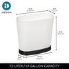 image:imageiDesign Slim Bathroom Trash Can FrostMatte Black  Small Plastic For Bedroom Office Desk or DormFrostMatte Black