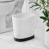 image:imageiDesign Slim Bathroom Trash Can FrostMatte Black  Small Plastic For Bedroom Office Desk or DormFrostMatte Black
