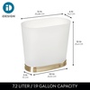 image:imageiDesign Slim Bathroom Trash Can FrostMatte Black  Small Plastic For Bedroom Office Desk or DormFrostSoft Brass