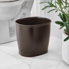 image:imageiDesign Slim Plastic Bathroom Trash Can Bronze  Small Garbage Bin For Bedroom Office Desk DormBronze